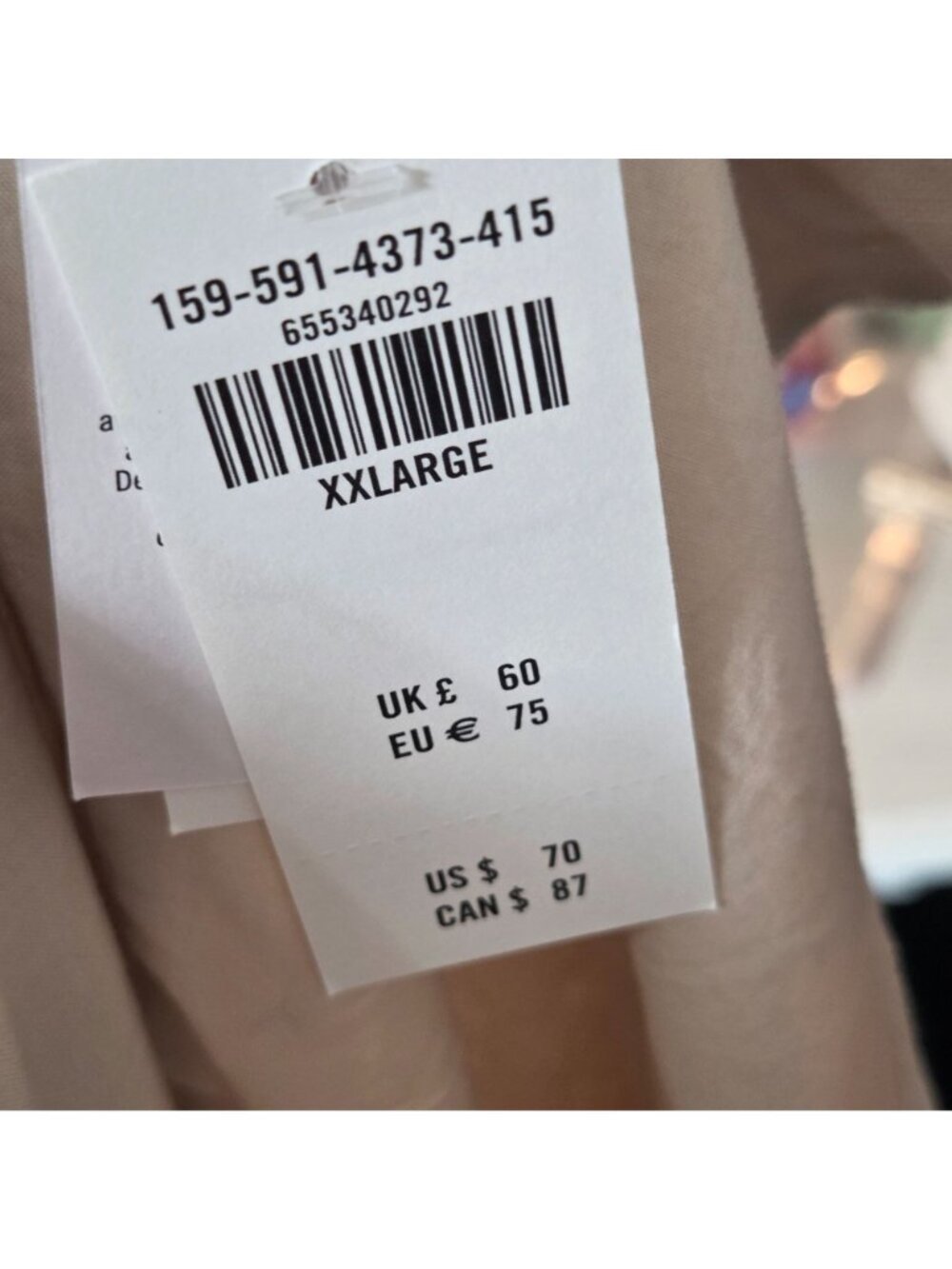 Abercrombie Linen Blend Mini Dress XXL Beige Sleeveless Wide Strap NWT - Picture 10 of 12